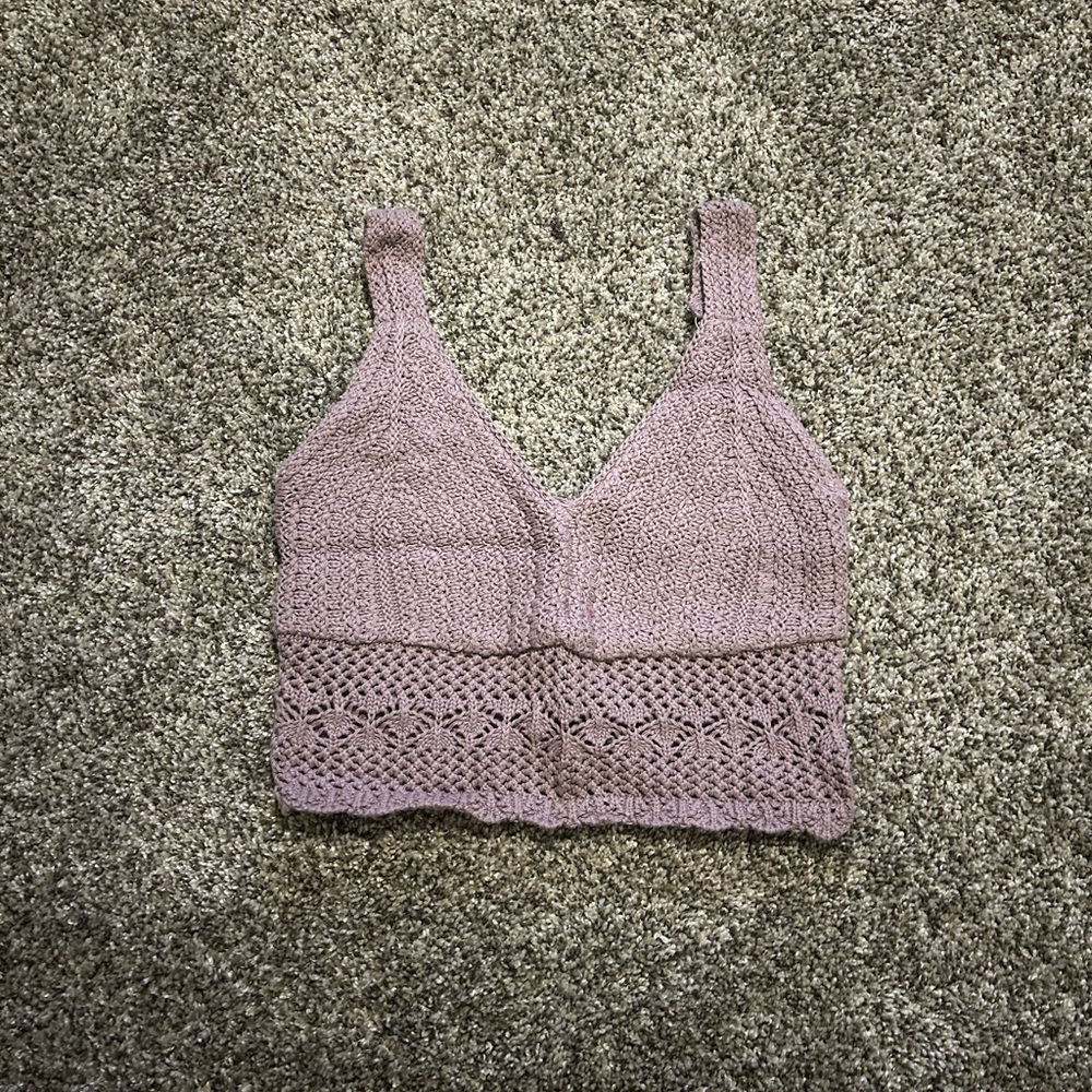 Hollister crochet cropped top